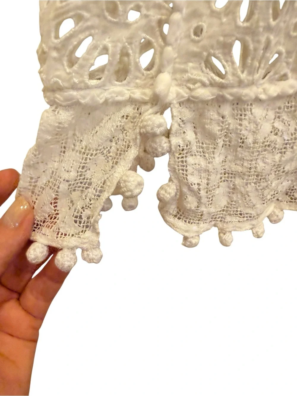 Isabel Marant Women’s White Eyelet Lace Short Sleeve Top sz L